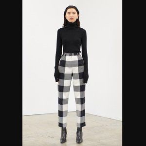 Mara Hoffman Gingham Dita Organic Cotton Pants Black & White Plaid